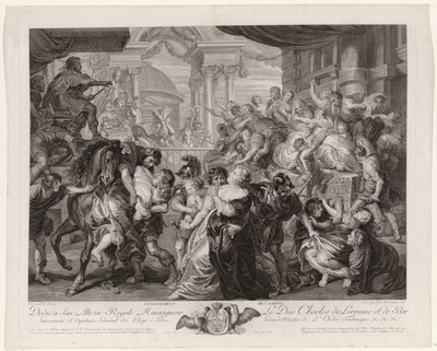 Sabine Virgin Robbery av Pieter Franciscus Martenasie