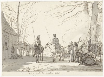 Kosakkenes bivuakk, 9. desember 1813 av Pieter Gerardus van Os (signed by artist)