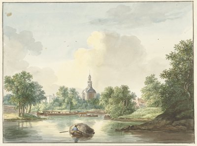 Hogewoerdse Poort i Leiden sett fra Singel av Pieter Gerardus van Os
