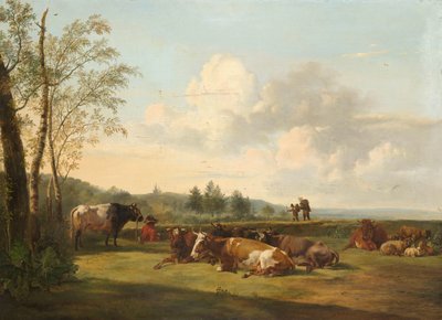 Landskap med storfe av Pieter Gerardus van Os