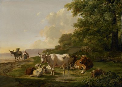 Landskap med storfe av Pieter Gerardus van Os
