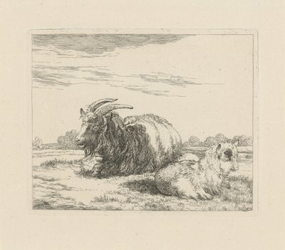 Tilbakelent geit og geit Sauer og geiter (serietittel) av Pieter Gerardus van Os