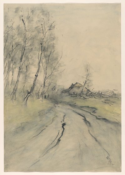 landvei av Pieter H.J.J. Ras (signed by artist)