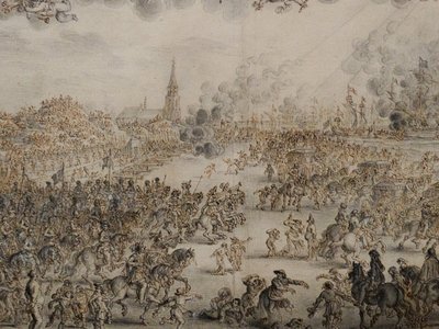 Charles IIs avgang fra Scheveningen av Pieter Hendricksz Schut