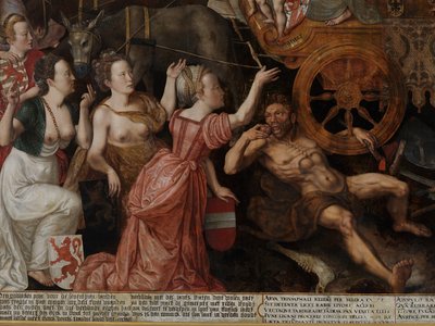 Detalj av allegori om 1577-freden i de lave landene av Pieter II Claeissens