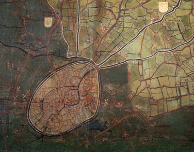 Kart over Liberty of Brugge (olje på lerret) av Pieter Jansz. Pourbus