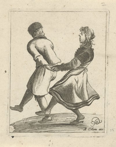 dansende par av Pieter Jansz Quast