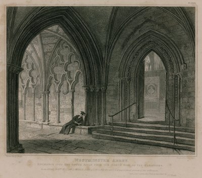 Inngang til South Aisle, Westminster Abbey, London av Pieter Jansz. Quast