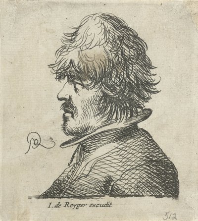 Portrettbyste av en mann med en fiskerlue av Pieter Jansz Quast