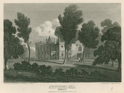Strawberry Hill, Twickenham, London; Setet til enkegrevinne Waldegrave av Pieter Jansz. Quast