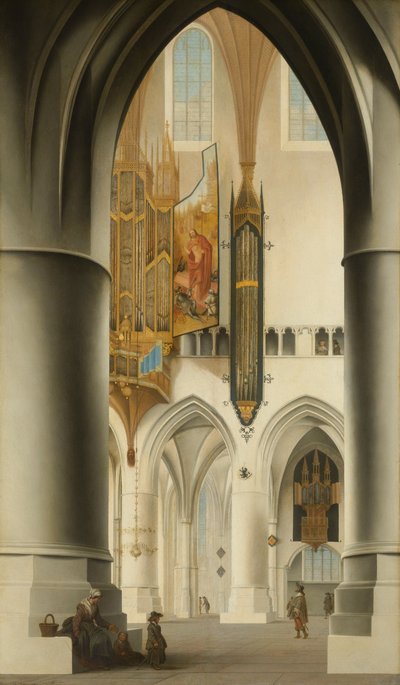 Interiør i kirken St Bavo i Haarlem, 1636 av Pieter Janszoon Saenredam