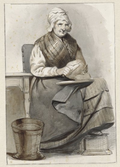 sittende kvinne av Pieter Marinus van de Laar (attributed to)