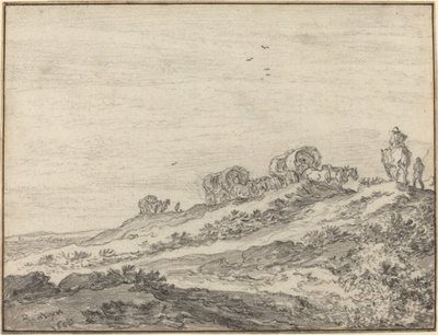 Reisende langs Crest of a Hill av Pieter Molijn