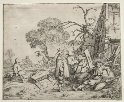Landskap med soldater, 1626. av Pieter Molyn