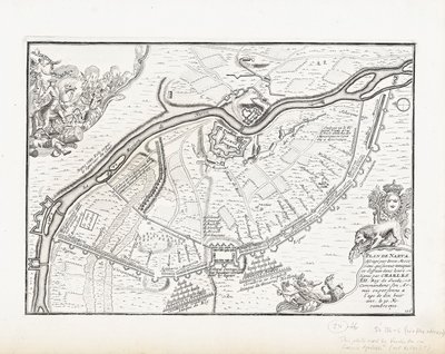 Kart over Narva i 1700 av Pieter Mortier