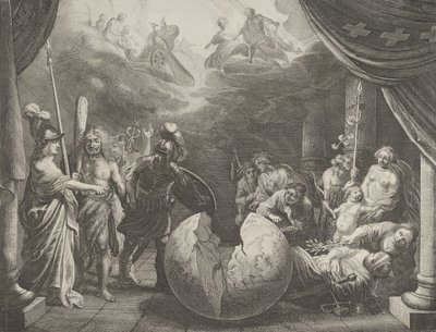 Plate 11: Allegory on the Discord in France, fra Caspar Barlaeus, Medicea Hospes, 1638. av Pieter Nolpe
