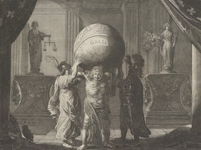 Plate 13: Allegory on the Discord in France, fra Caspar Barlaeus, Medicea Hospes, 1638. av Pieter Nolpe