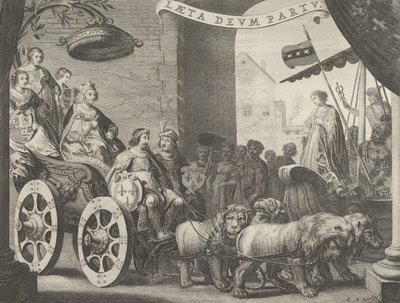 Plate 5a: Marie de Medici som Berecynthia, fra Caspar Barlaeus, Medicea Hospes, 1638. av Pieter Nolpe
