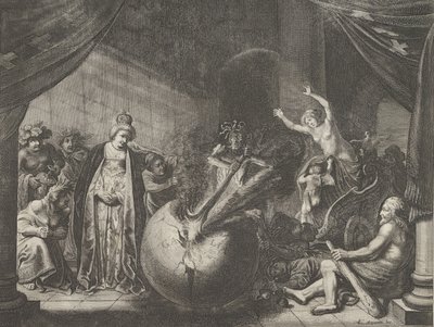 Plate 9: Allegory on the Discord in France, fra Caspar Barlaeus, Medicea Hospes, 1638. av Pieter Nolpe