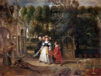 Rubens og Helene Fourment i hagen, ca 1631. av Peter Paul Rubens