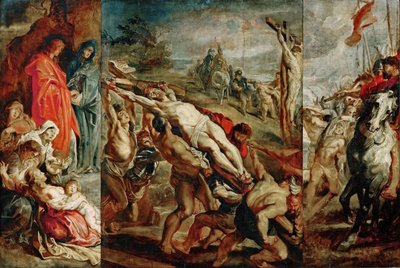 The Elevation of the Cross-skisse for triptyken av Peter Paul Rubens