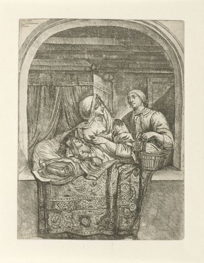 Kvinne som ammer barnet sitt av Pieter Peutemans