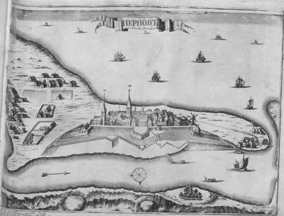 Utsikt over beleiringen av Pärnu i august 1710, 1715 av Pieter Pickaert