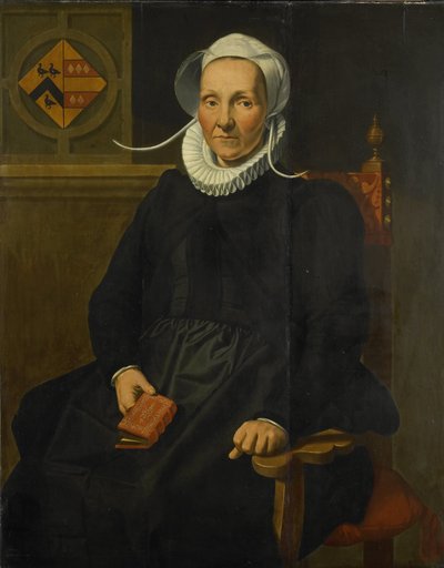Portrett av Dirckje Tymansdr Gael, kalt van der Graft, kone til Mattheus Augustijnsz Steyn av Pieter Pietersz. (I)