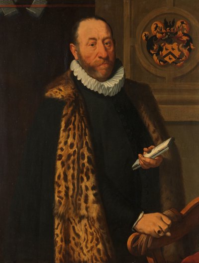 Portrett av Mattheus Augustijnsz Steyn, rådmann i College of the Admiralty of the Northern Quarter i Dokkum av Pieter Pietersz. (I)
