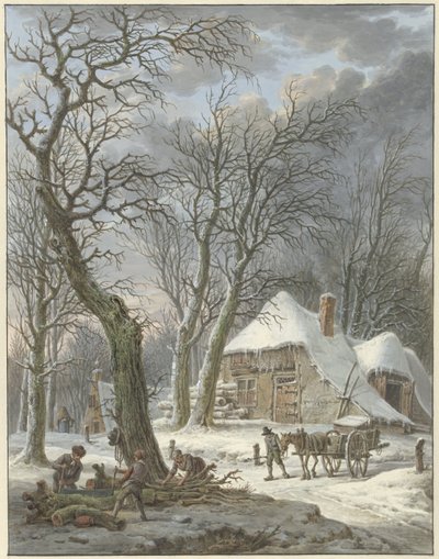 vinterlandskap av Pieter Pietersz. Barbiers