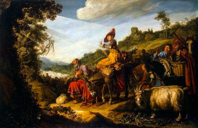 Abraham på veien til Kanaan', 1614. av Pieter Pietersz. Lastman
