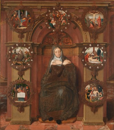 Lady of the Seven Sorrows Joos van Belle Triptych. Sentralpanel, 1556. av Pieter Pourbus