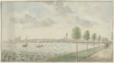 Utsikt over Kampen fra elvesiden av Pieter Remmers