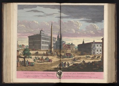 Se på Lateraan med de Sint-Jan van Lateranen i Roma Utsikt over det hellige området til Lateranbasilikaen (...) (tittel på objekt) av Pieter Schenk (I)