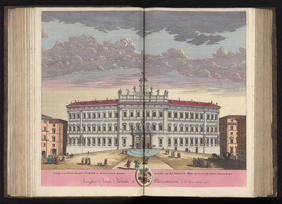 Palazzo di Montecitorio te Roma Utsikt over Palace of the Grand Court i Monte Citorio Roma (...) (tittel på objekt) av Pieter Schenk (I)