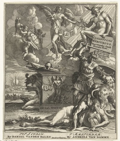 Tittelside for: European Mercury Fourteenth Piece Part One, 1703 av Pieter Sluyter