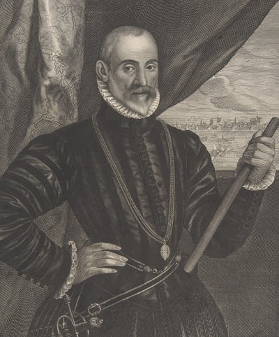 Francisco Valdes, spansk kommandør, fra serien Quatuor Personae..., 1649. av Pieter Soutman