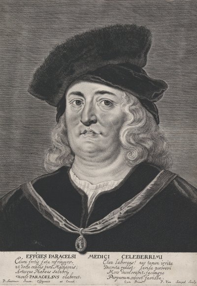 Portrett av Theophrastus Paracelsus, 1615-43. av Pieter Soutman