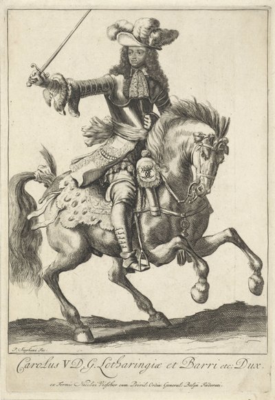 Ridesportrett av Charles V Leopold, hertugen av Lorraine av Pieter Stevens (vermeld in 1689)