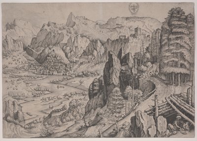 Magdalena Poenitens, trykk laget av Jan og Lucas van Duetecum av Pieter The Elder (after) Brueghel