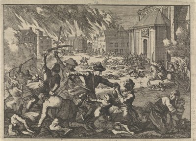 Sekk av Magdeburg, 1698 av Pieter Van der Aa