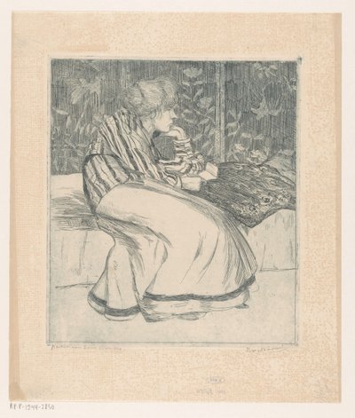 Portrett av Saar Wouters av Pieter Willem van Baarsel (signed by artist)