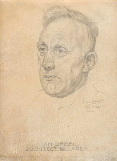 Portrett av arkitekten Jan Rebel av Pieter Willem van Baarsel