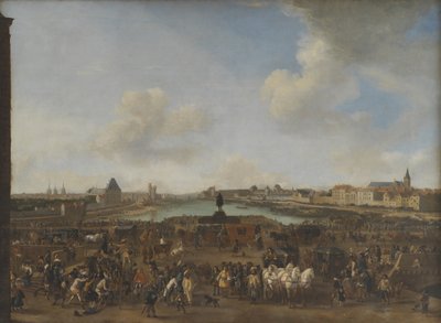 Utsikt over Paris sett fra Place Dauphine av Pieter Wouwerman