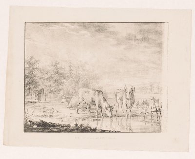 Kyr ved vannet av Pieter de Goeje (attributed to)
