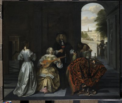 A Music Party (olje på lerret) av Pieter de Hooch