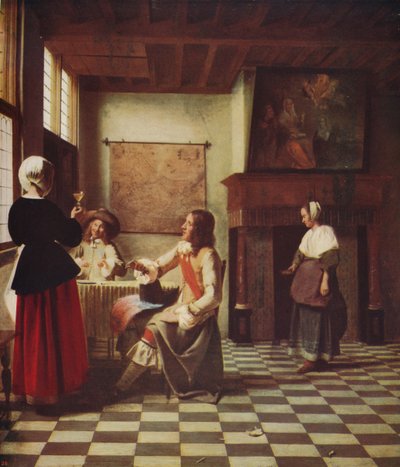 Interiør i et nederlandsk hus, c1658, c1915 av Pieter de Hooch