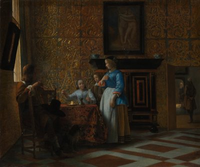 Fritid i elegante omgivelser, ca. 1663-65. av Pieter de Hooch