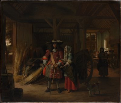 Å betale vertinnen av Pieter de Hooch