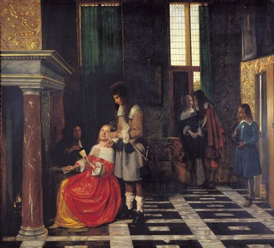 Kortspillerne, ca. 1663-65 av Pieter de Hooch
